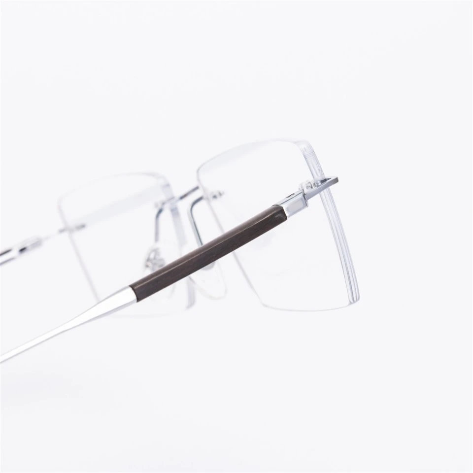 Rimless Square Aluminum Magnesium Eyeglass Frames factory